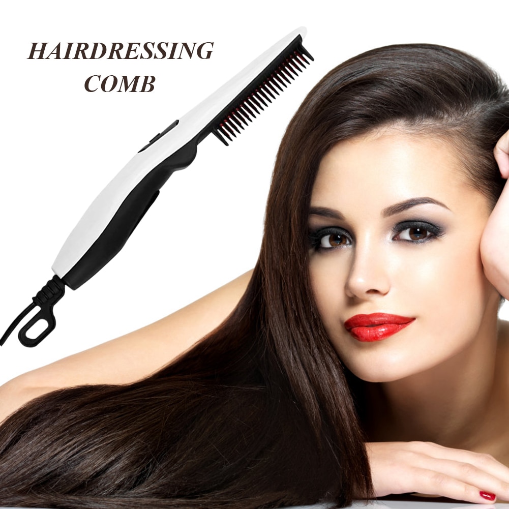 Men Hairdressing Hair Styling Comb Home Straight Hair Comb Beard Hairbrush Hair Comb Multifunction Beard Hair Straightener