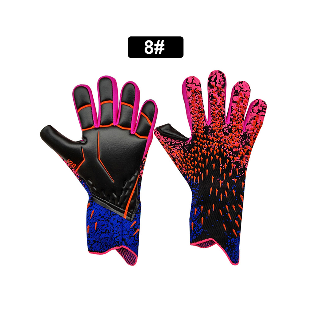 Professionele Voetbal Keeper Voetbal Handschoenen Anti-Slip Dikker Voetbal Keeper Handschoenen Vinger Bescherming Handschoenen Voetbal Equipmen: Rood