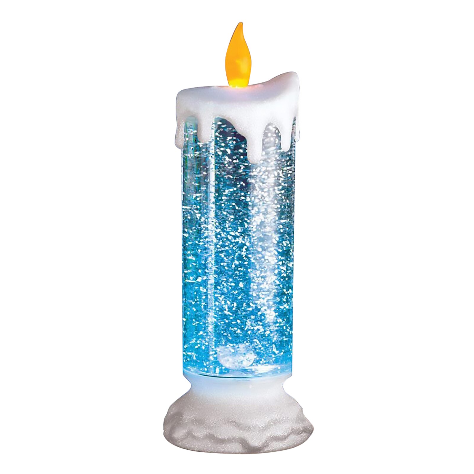 Rechargeable Colour Electronic LED Waterproof Candle With Glitter Colour Changing LED Water Candle LKS99: snow base