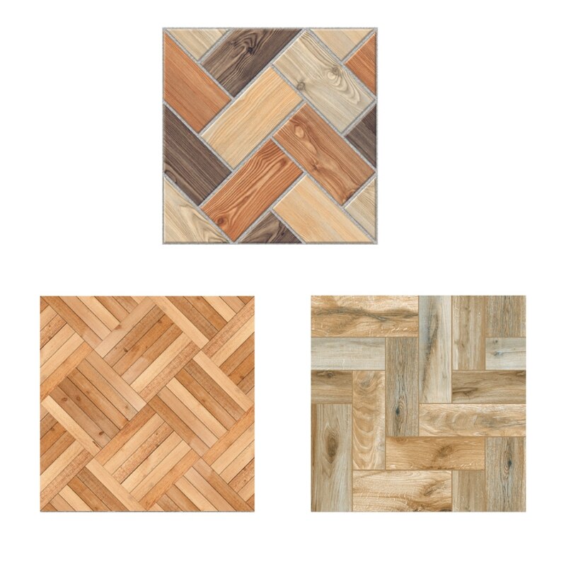 20pcs Imitation Wood Grain Tile Floor Wall Stickers DIY Self Adhesive Bathroom