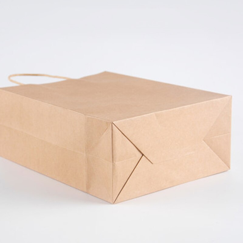 Luda 20Pcs 5.9X3.15X8 Inch Kraft Papieren Zakken Kleine Papieren Zakken Met Handvatten Bulk Party zakken Papieren Boodschappentassen Kraft B