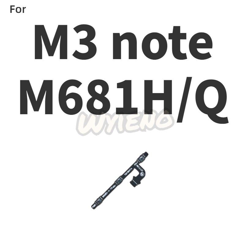 Novaphobat para Meizu M3 Note M681H M681Q/L681h encendido apagado volumen arriba abajo interruptor tecla flex cable reemplazo + seguimiento: for M681H M681Q