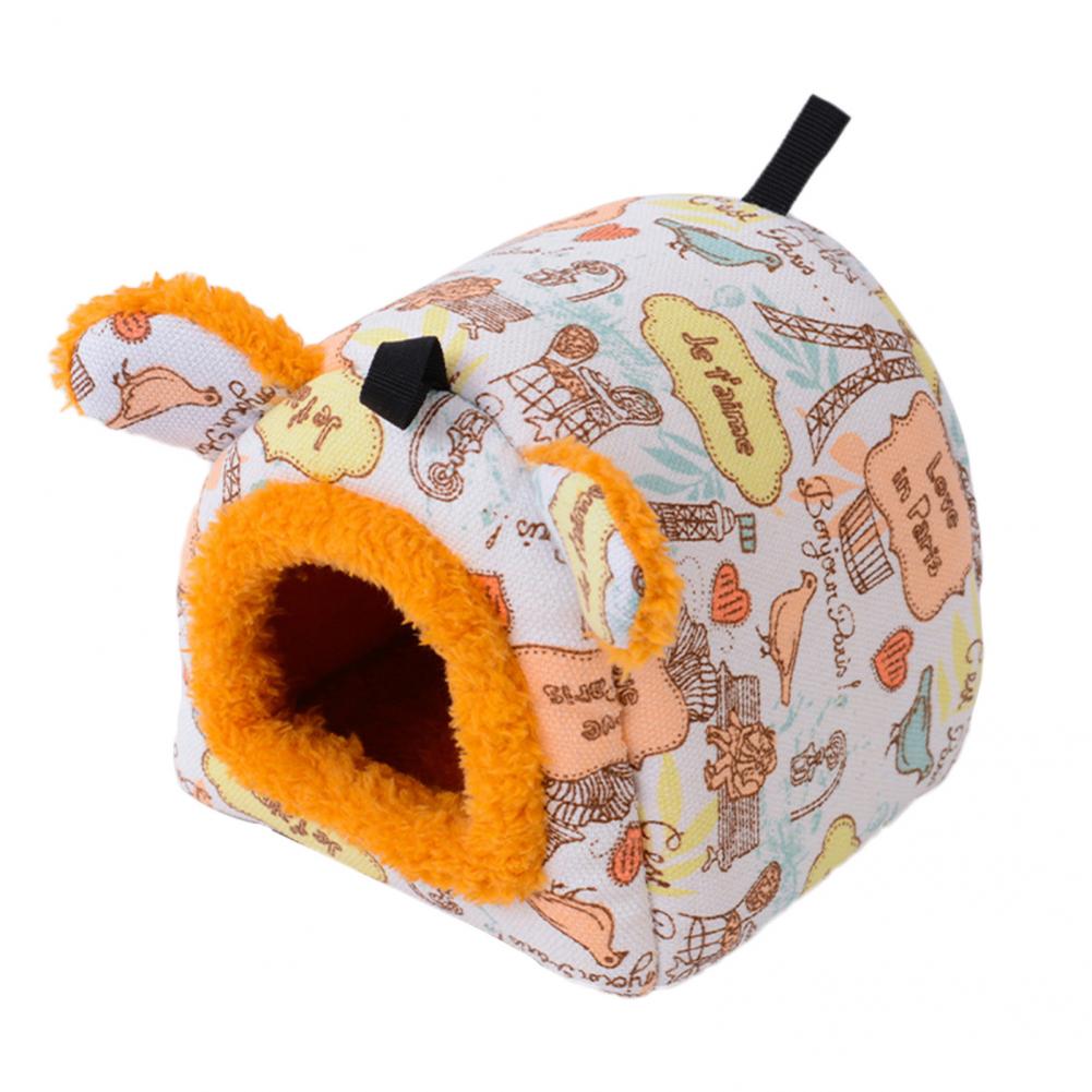 Small Animal Bed Thicken Plush Hamster Bed Non-sticky Hair Cute Hamster Guinea Pigs Bed House
