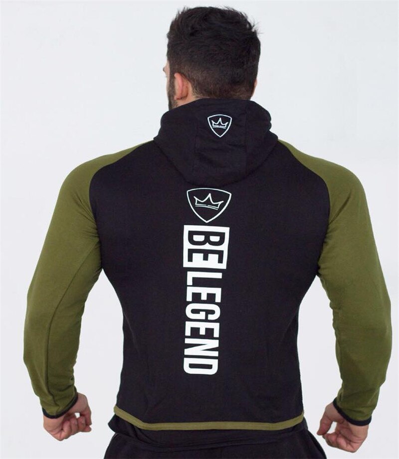 Männer Zipper Trainingsanzug Fitness Mantel Laufende Pullover Gym Training Outdoor Hoodie Weiche Pullover Spleißen Anzug Sportswear