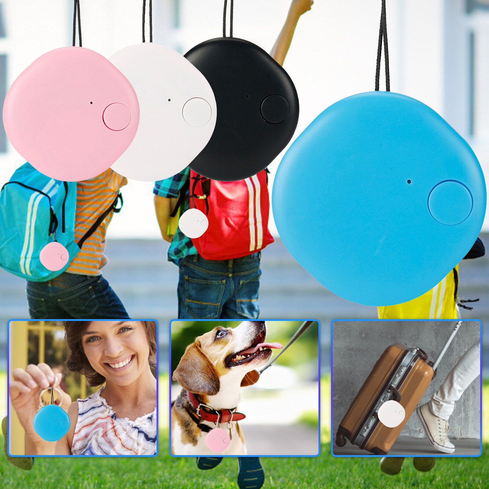 Ovaler bluetooth-tracker zur verlustprävention, intelligentes verlustpräventionsgerät, ortungsgerät für taschen und geldbörsen