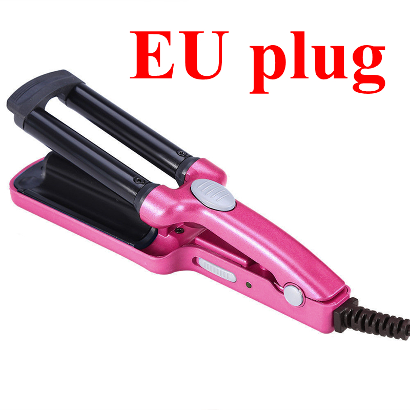 3 Barrels Ceramic Hair Curler Crimper Curling Iron Tong Waving Wand Roller Salon Mini Hair Straightener Corrugated Curling Iron: 02