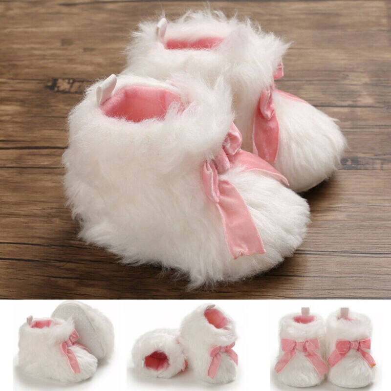 Inverno Del bambino Appena nato Caldo Scarpe Fondo Morbido Scarpe di Cotone Stivali Da Neve con il Velluto Del bambino Delle Ragazze Scarpe