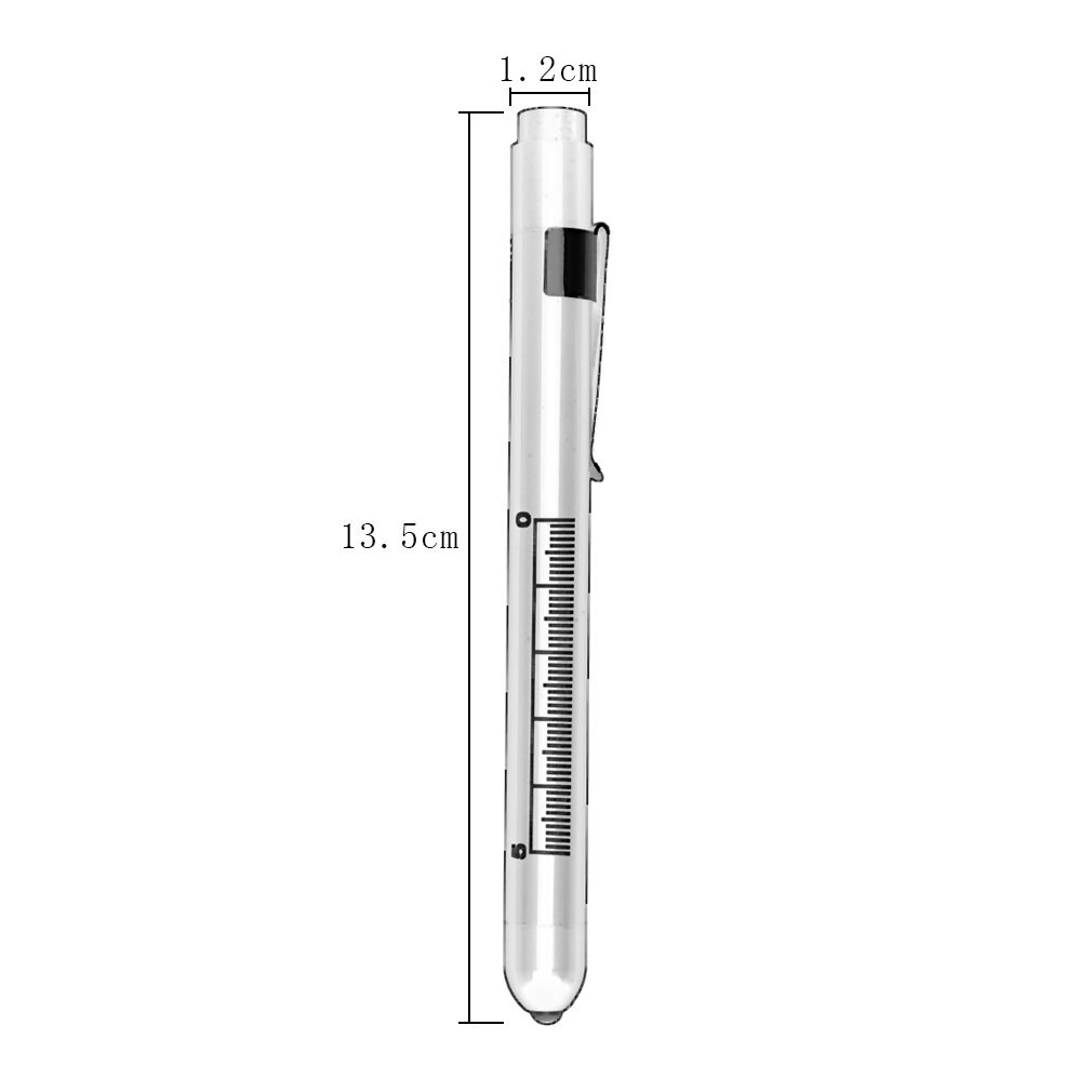 Aluminum Med-ical Sur-gical Penlight Doct-ors clinical Pen Light Flashlight With Scale First Aid mouth/ear care