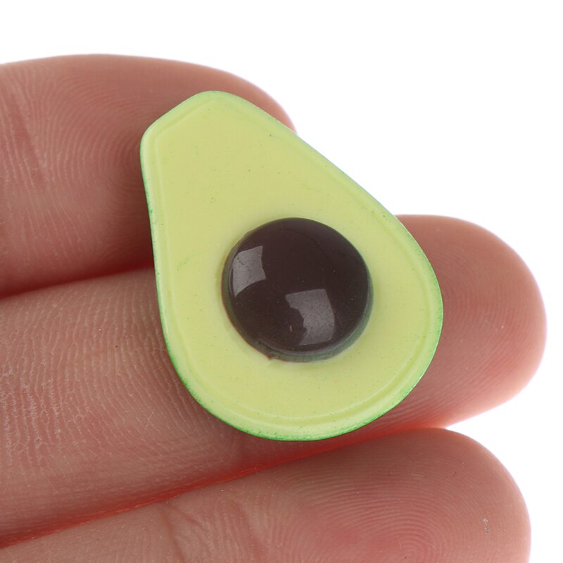 10pcs Avocado Slices Slime Supplies Toy Addition For Fluffy Clear Slime Resin Fruit Slices Charms Accessories