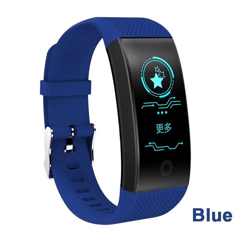 Qw18 smarta armband  ip68 vattentäta smartband puls sömnmätare sport passometer fitness tracker bluetooth smartwatch: Blå