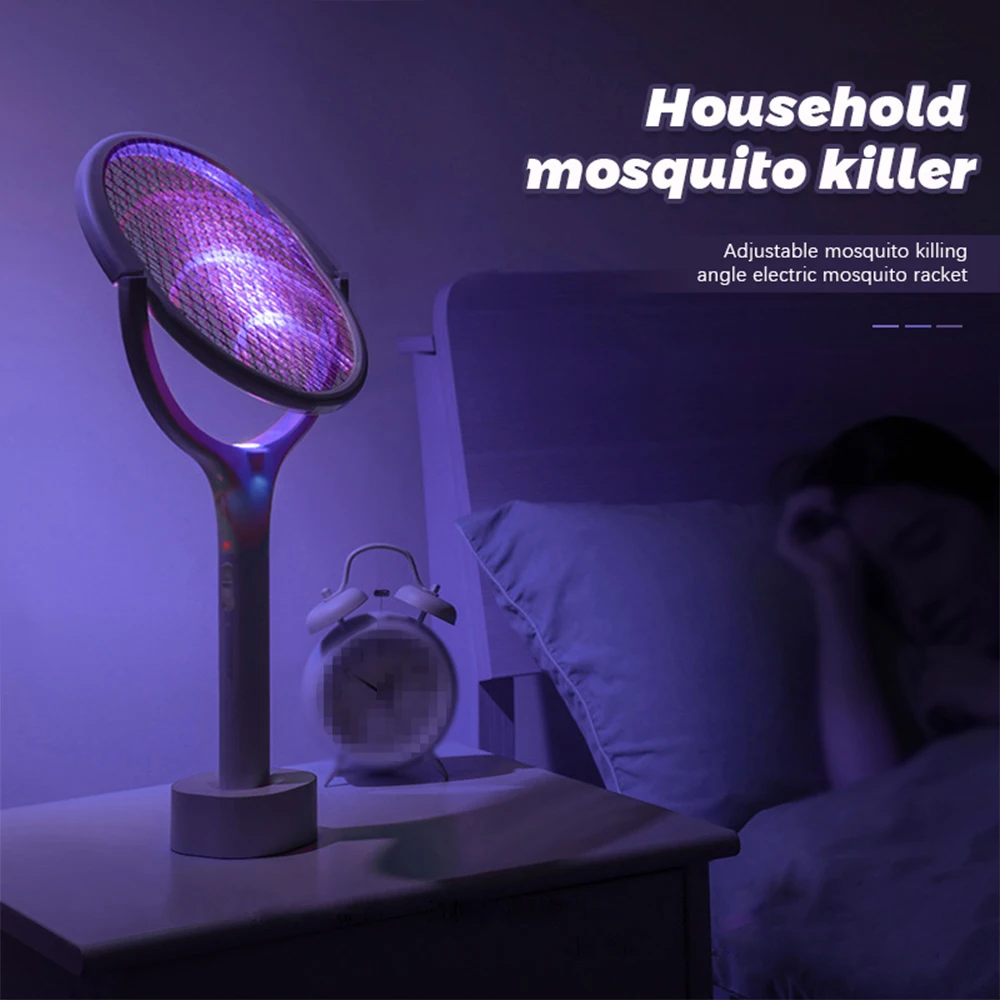 6in1 Muggen Killer Lamp Multicunctionele Hoek Verstelbare Bug Zapper Elektrische USB Oplaadbare Mosquito Fly Bat Swatter