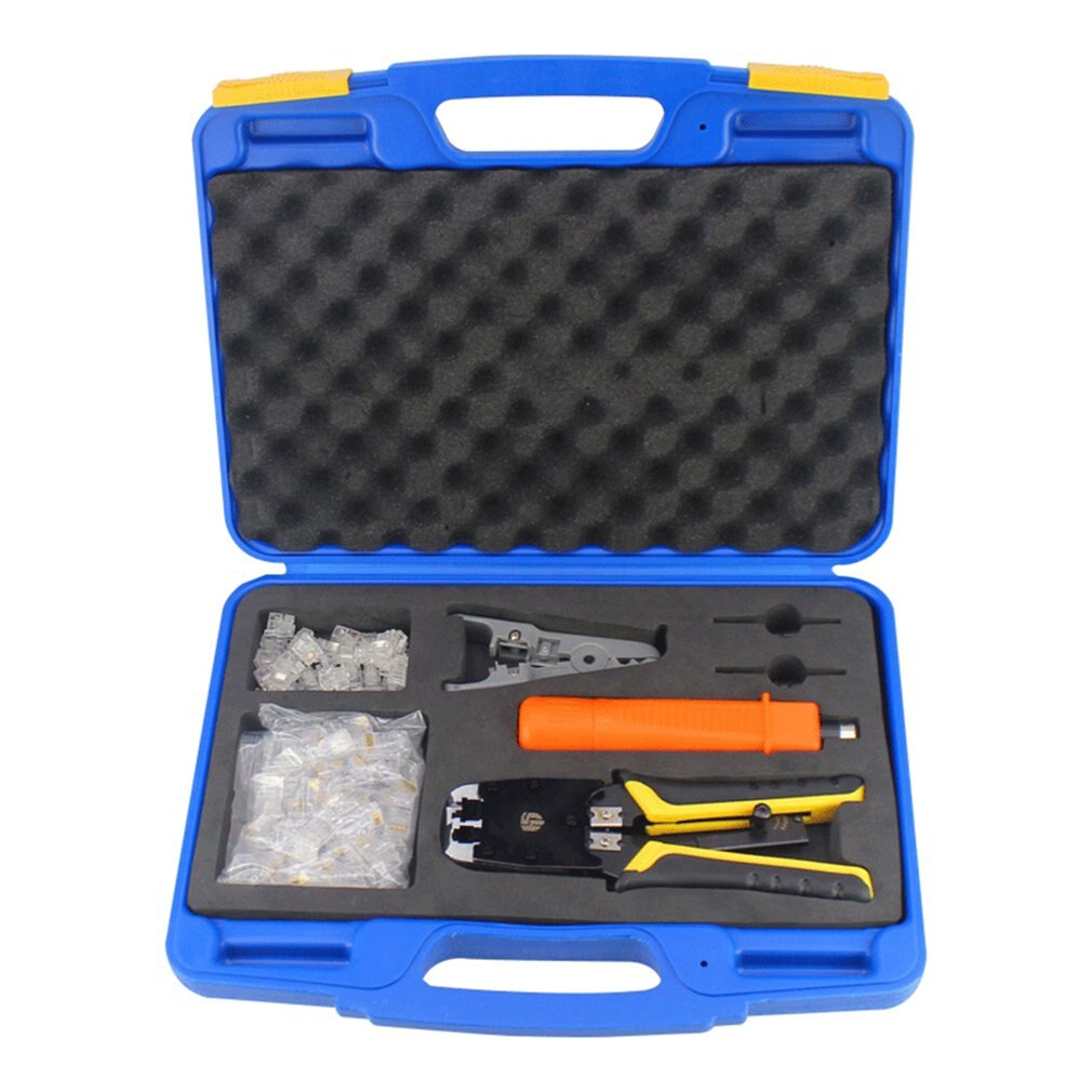 YG-S500RS Network Cable Clamp Set Crystal Head Combination Kit Network Wiring Tool Portable Practical Network Cable Clamp