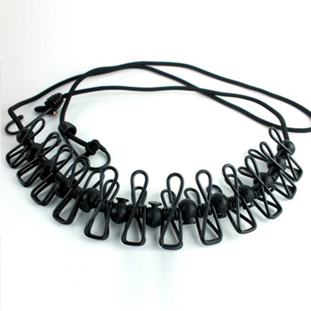 Windproof Drying Clothes Hanger Clothesline With 12 Clothespins Camping Drying Rack Clothes Socks Underwear Hanging Dryer Rope