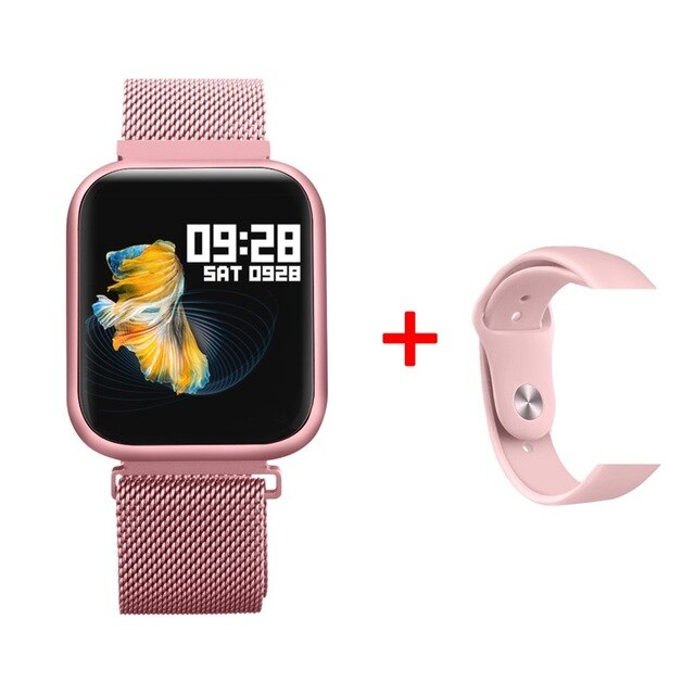 P80 hommes Smartwatch montre intelligente femmes IP68 étanche fréquence cardiaque pression artérielle pour IPhone Samsung Huawei: Default Title