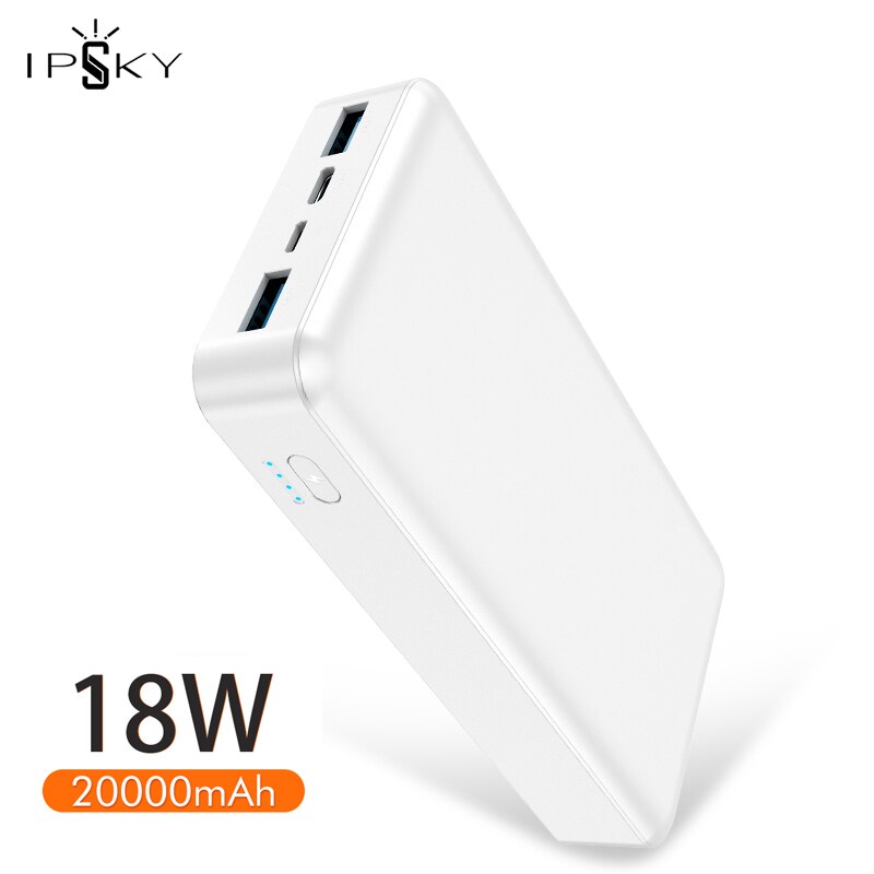 IPSKY 20000 mAh Banca di Potere 18W PD 3.0 doppio USB di Tipo C Portatile Caricatore Del Telefono mobile Batteria Esterna poverbank per il iPhone