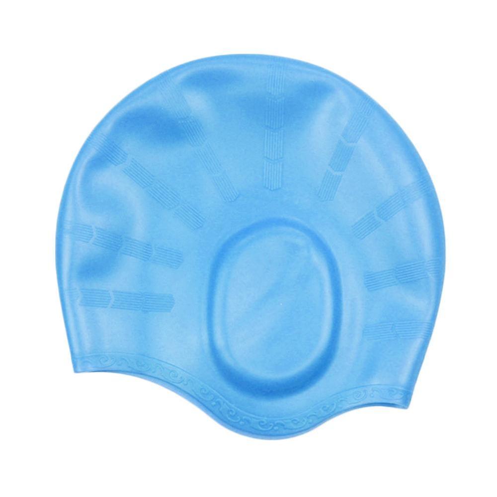 Volwassenen Zwemmen Caps Mannen Vrouwen Lang Haar Waterdichte Grote Natacion Cap Beschermen Duiken Swim Ear Siliconen Zwembad Hoed U9Y3: E