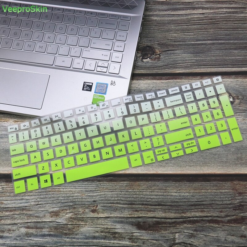 Laptop Keyboard Cover skin Protector for Dell Inspiron 15 5501 5508 5509 5584 5590 5593 5594 5598 Latitude 3500 3510: fadegreen