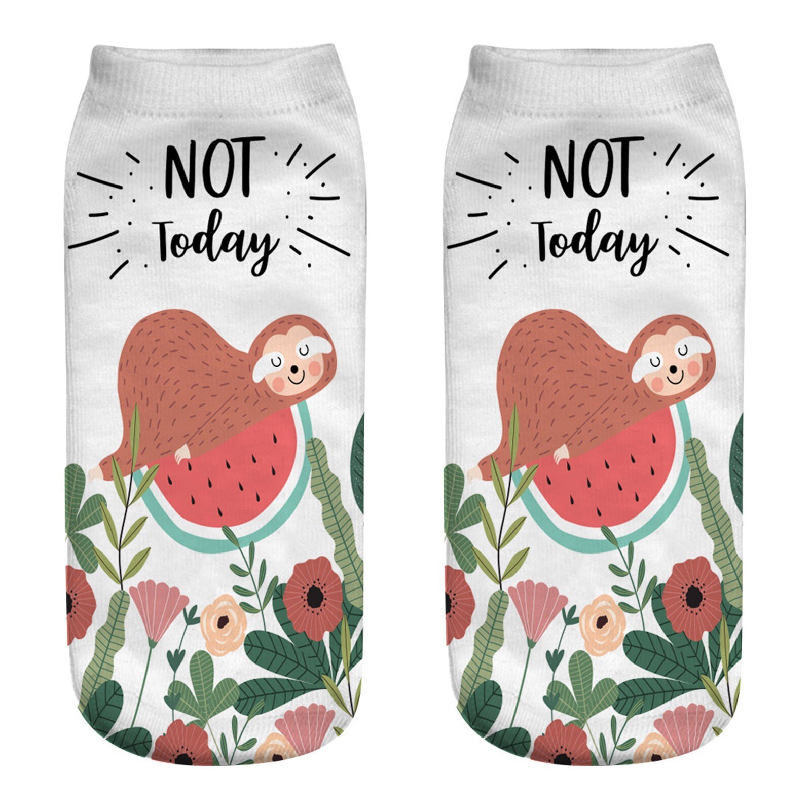 Casual Work Business Women Socks 3d Animal Print Medium Sports Socks Cute Soft Soft Autumn Winter Sock Slippers