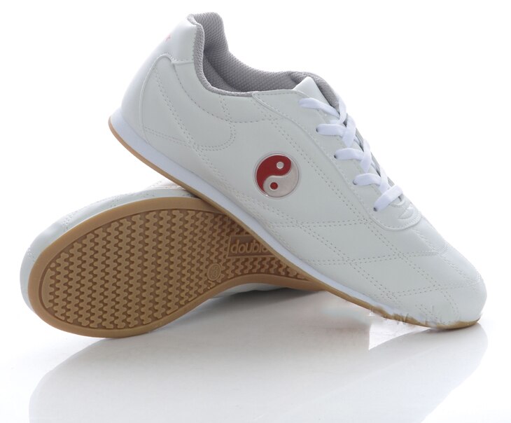 Kung fu zapatos de Tai chi artes marciales deportes Wing Chun Wushu ejercicio zapatillas de deporte: White / 38