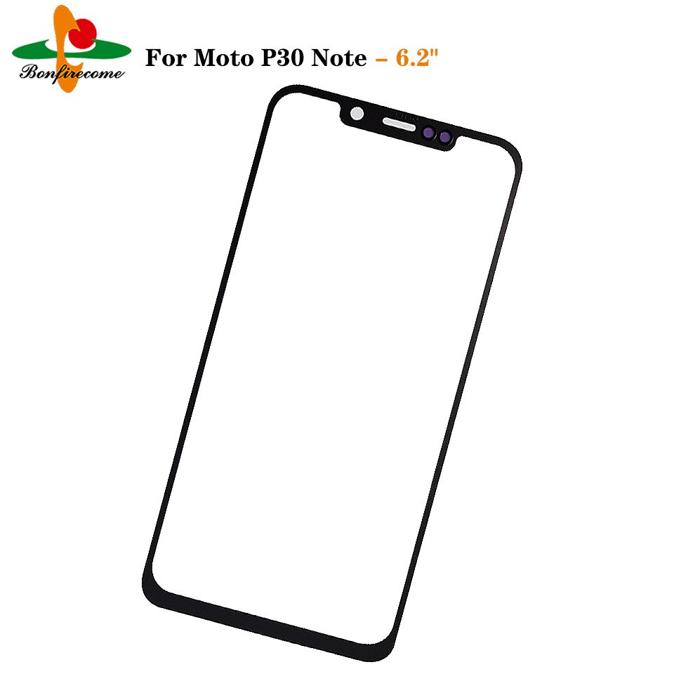 Exterior da tela para motorola moto p30 nota tela de toque painel frontal display lcd exterior lente cobertura vidro reparação substituição