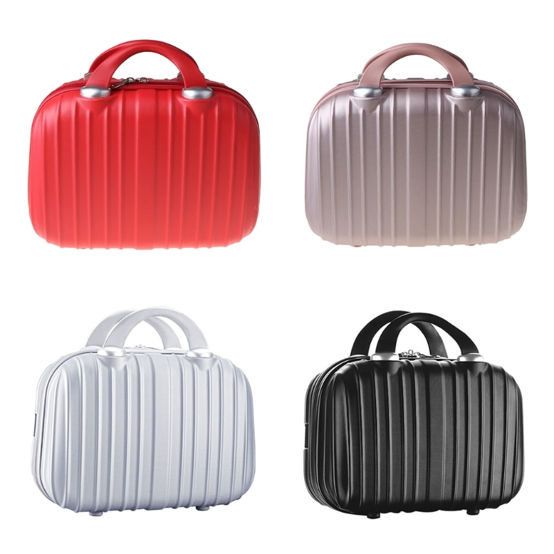 14in Cosmetic Case Luggage Small Travel Portable Pouch Carrying Box Multifunctional Suitcase for Makeup