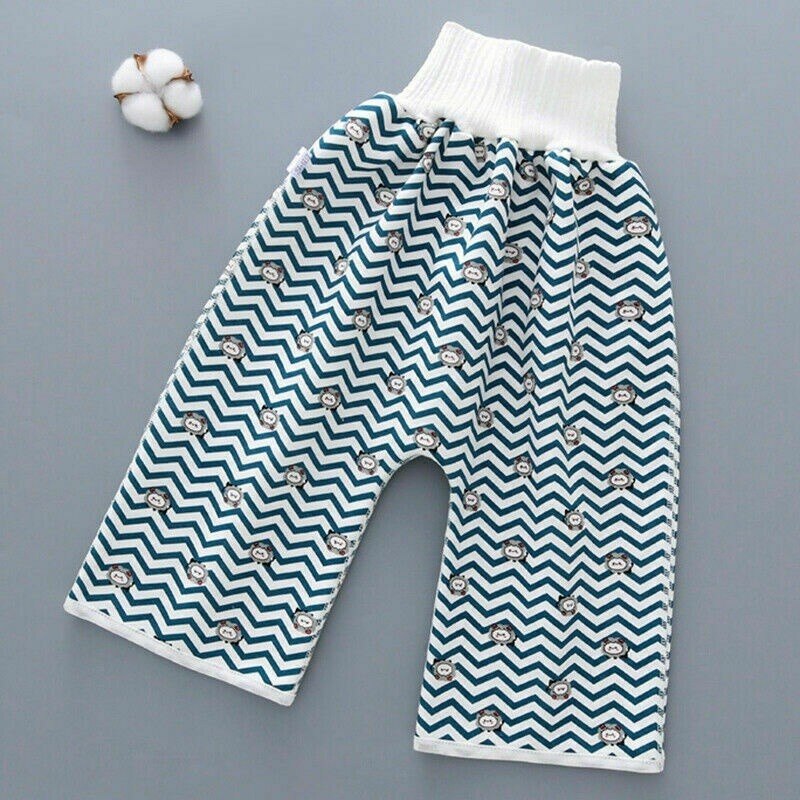 Baby Kids Comfy Cotton Diaper Skirt Shorts Pants 2 In 1 Waterproof and Absorbent