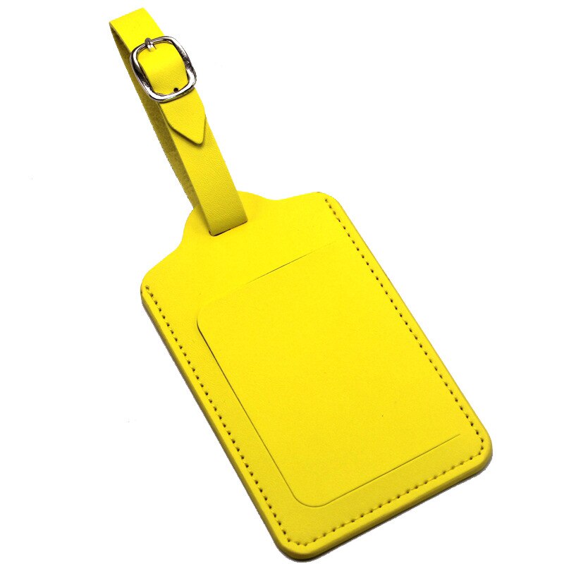 Hjkl mala de couro pu, etiqueta de bagagem para homens e mulheres, pingente de bagagem, acessórios de viagem, identificação, presente: A