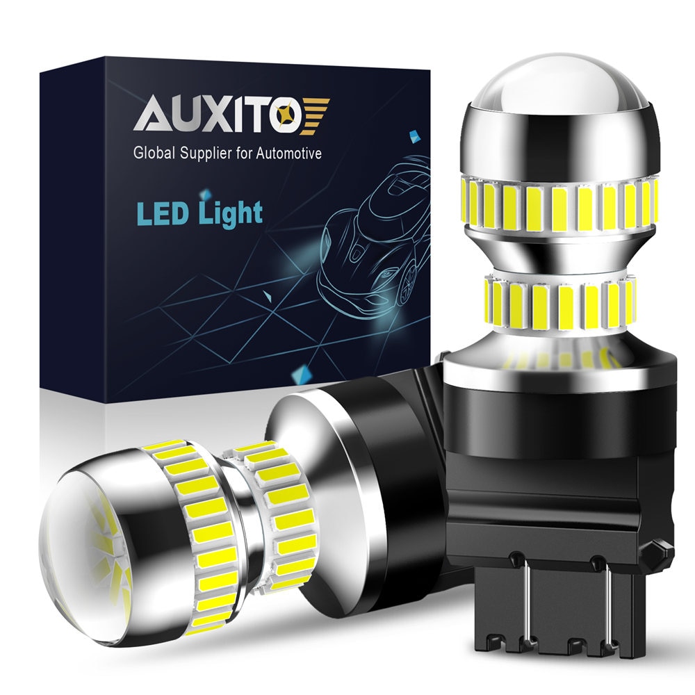 AUXITO T25 LED 3157 3156 3057 3056 P27/7 W Led-lampen 54 led 4014 SMD LED Lamp Auto remlichten Parking 12V Amber Wit Rood