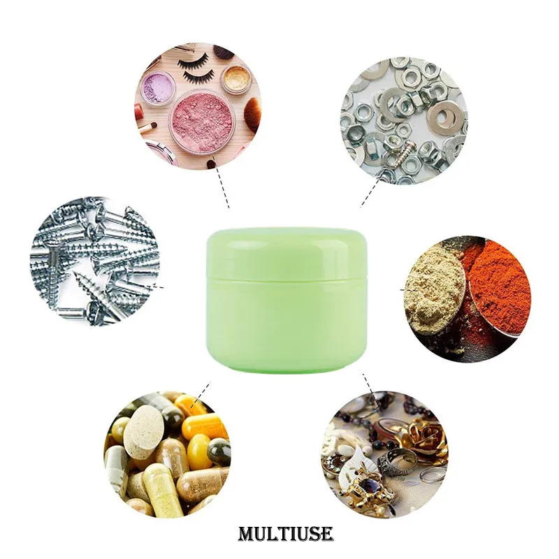 Frascos de plástico rellenables para maquillaje y cosméticos, tarros vacíos para crema facial, contenedores de almacenamiento de loción y sombra de ojos, 10 Uds., 10g-100g