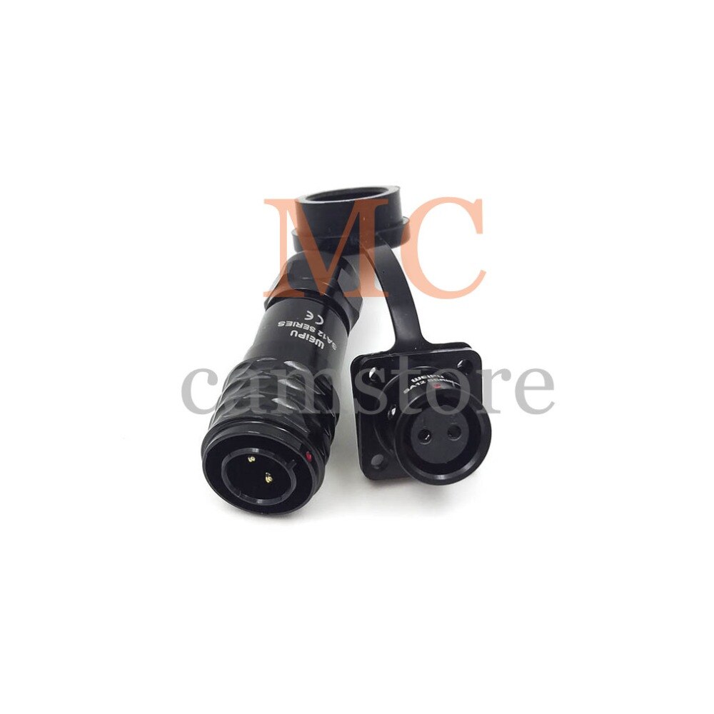 WEIPU SA12 series metal waterproof connector 2-9 pin plugs and socket, IP67 2pin waterproof male female solder wire connectors