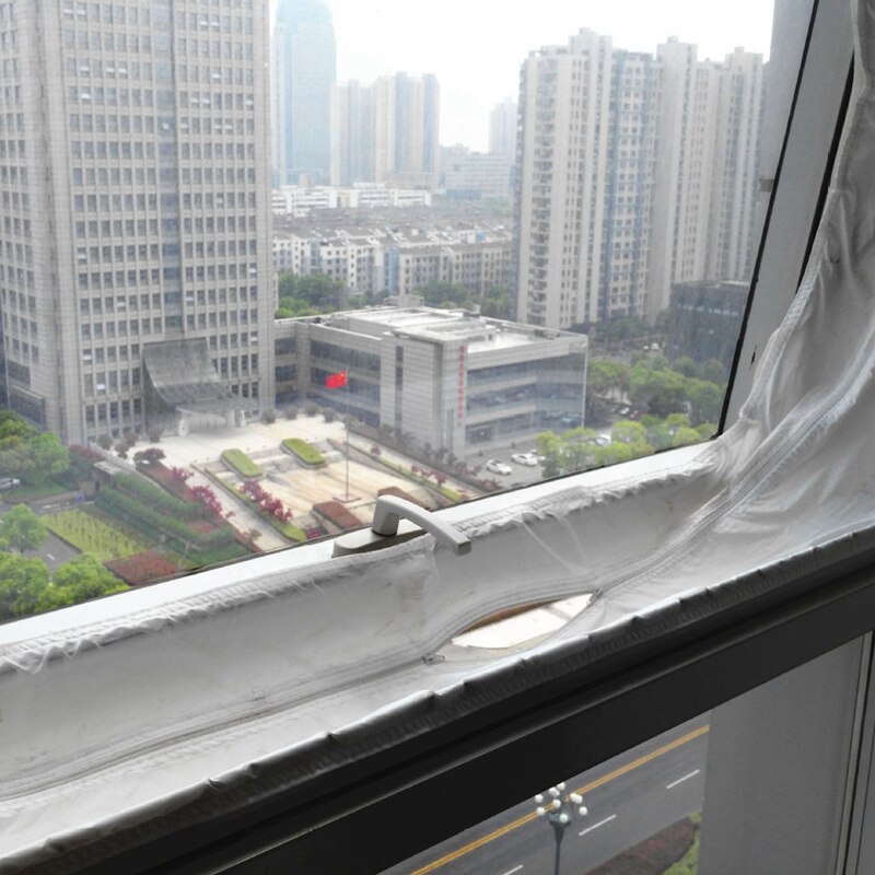 Placa de tela de cierre de ventana de bloqueo de aire Universal 4 M Kit de sellado de ventana de salida de aire acondicionado de parada de aire para aire acondicionado