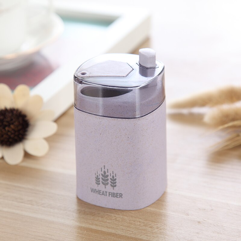 Style européen Automatique Support Pour Cure-Dents Conteneur De Paille De Blé de Table De Ménage Cure-Dents Boîte De Rangement Distributeur de Cure-Dents: B4