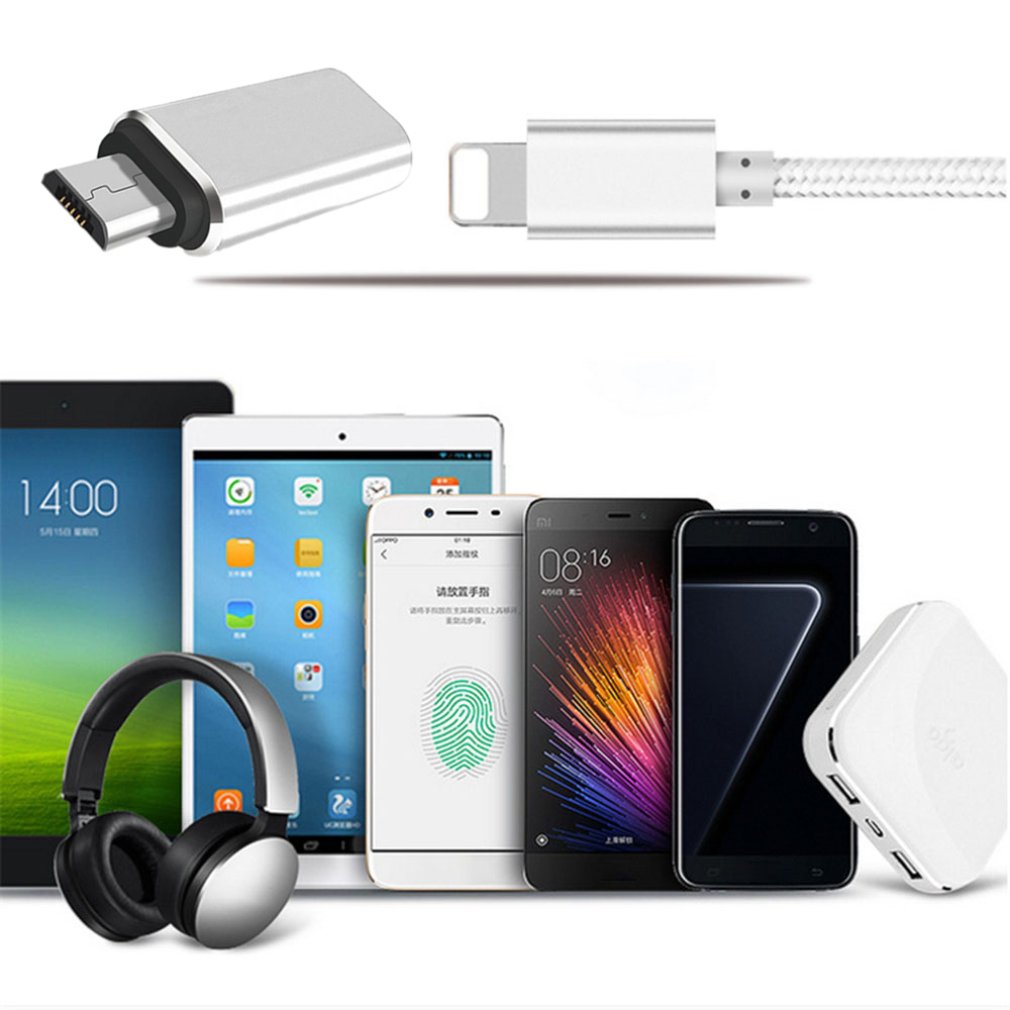 Type-C Vrouwelijke Naar Android Mannelijke Aluminium Adapter Type-C Om Micro Mobiele Telefoon Hoge Licht Conversie Hoofd voor Telefoon Tablet