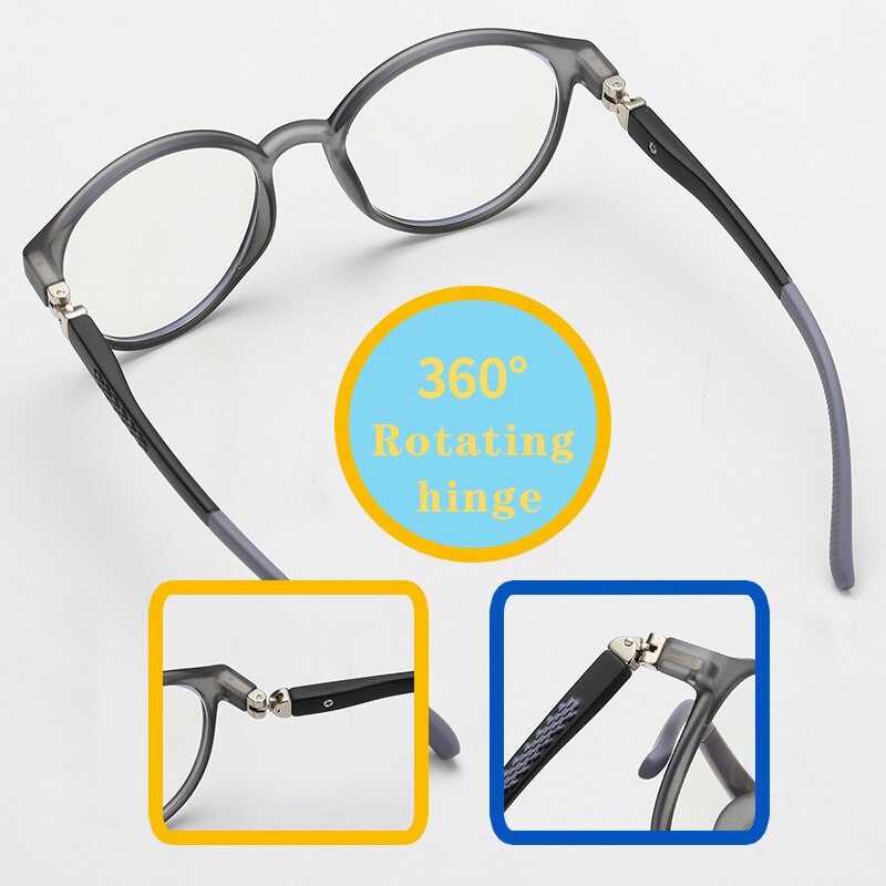 Børns anti-blu-ray briller beskytter børn læsning lege spil flade briller beskyttelsesbriller tr -90 360 rotationsramme