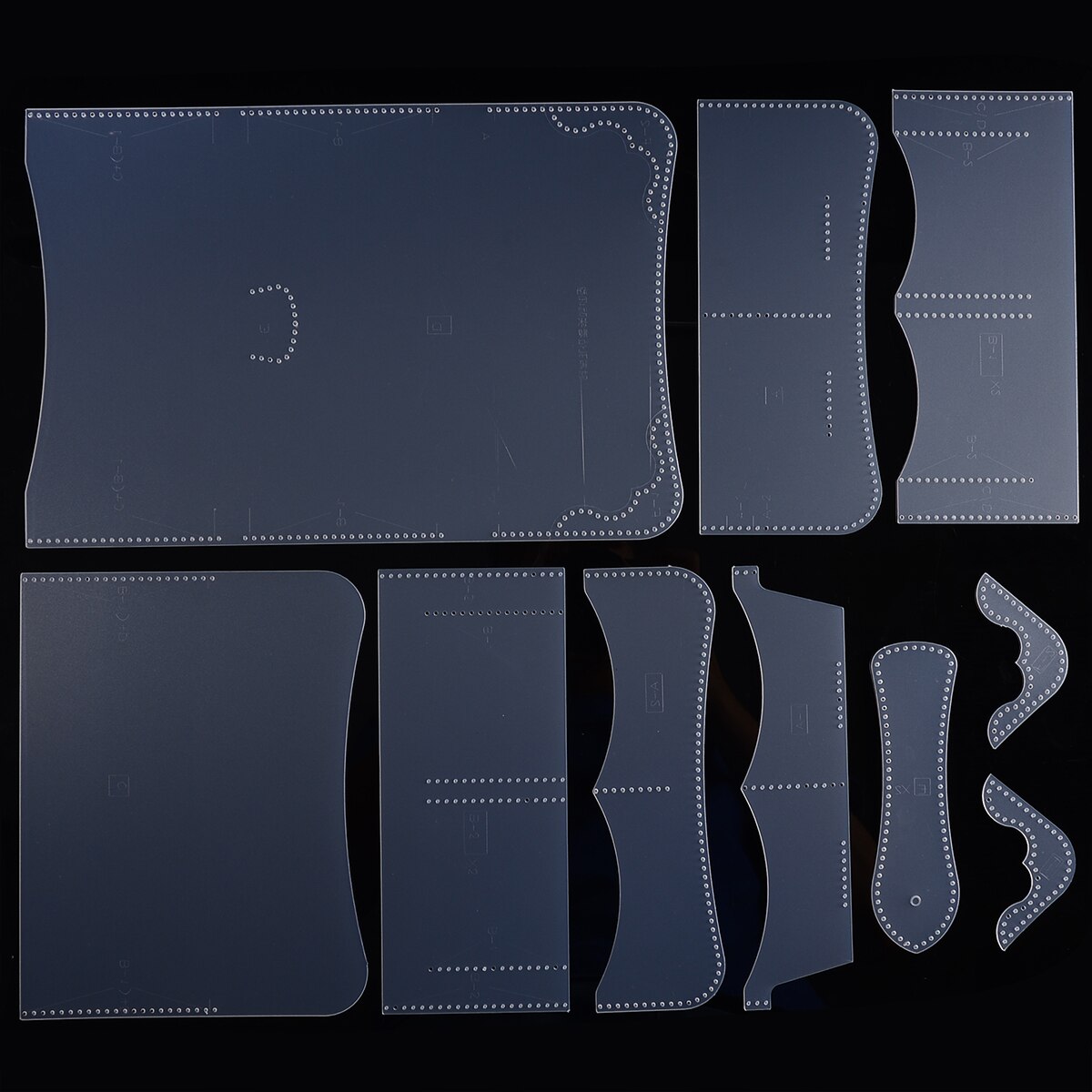 1 set PVC DIY Women Wallet Leather Stencil Sewing Pattern Leather Craft Template Home Handwork Template Handcrafting Set