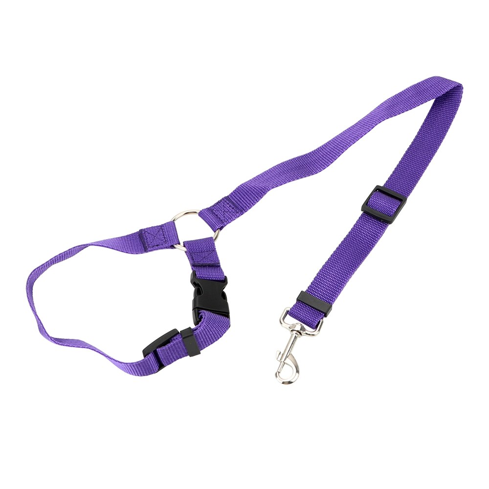 Nylon Hond Levert Verstelbare Auto Gordel Harness Pet Hond Kat Autogordel Huisdier Gordel Veiligheid Leads clip: Paars