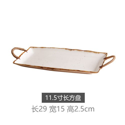 Japanese style retro ceramic bowls and home dishes Ramen bowl salad bowl ceramic retro tableware: 11.5 inches