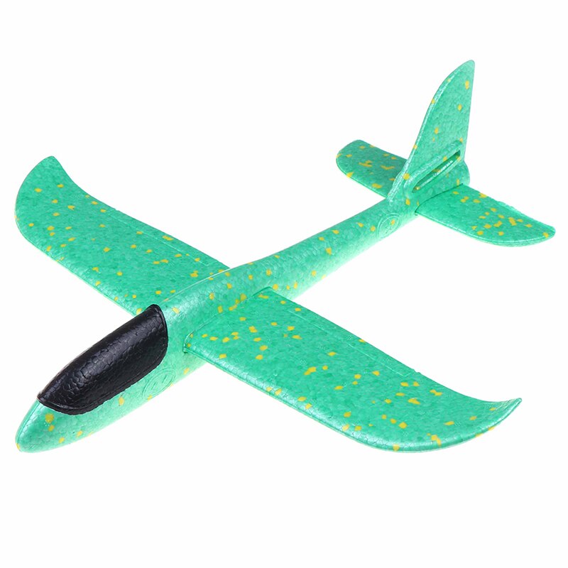 37cm epp skum udendørs lancering svævefly flybørn legetøj hånd kaste fly: Grøn