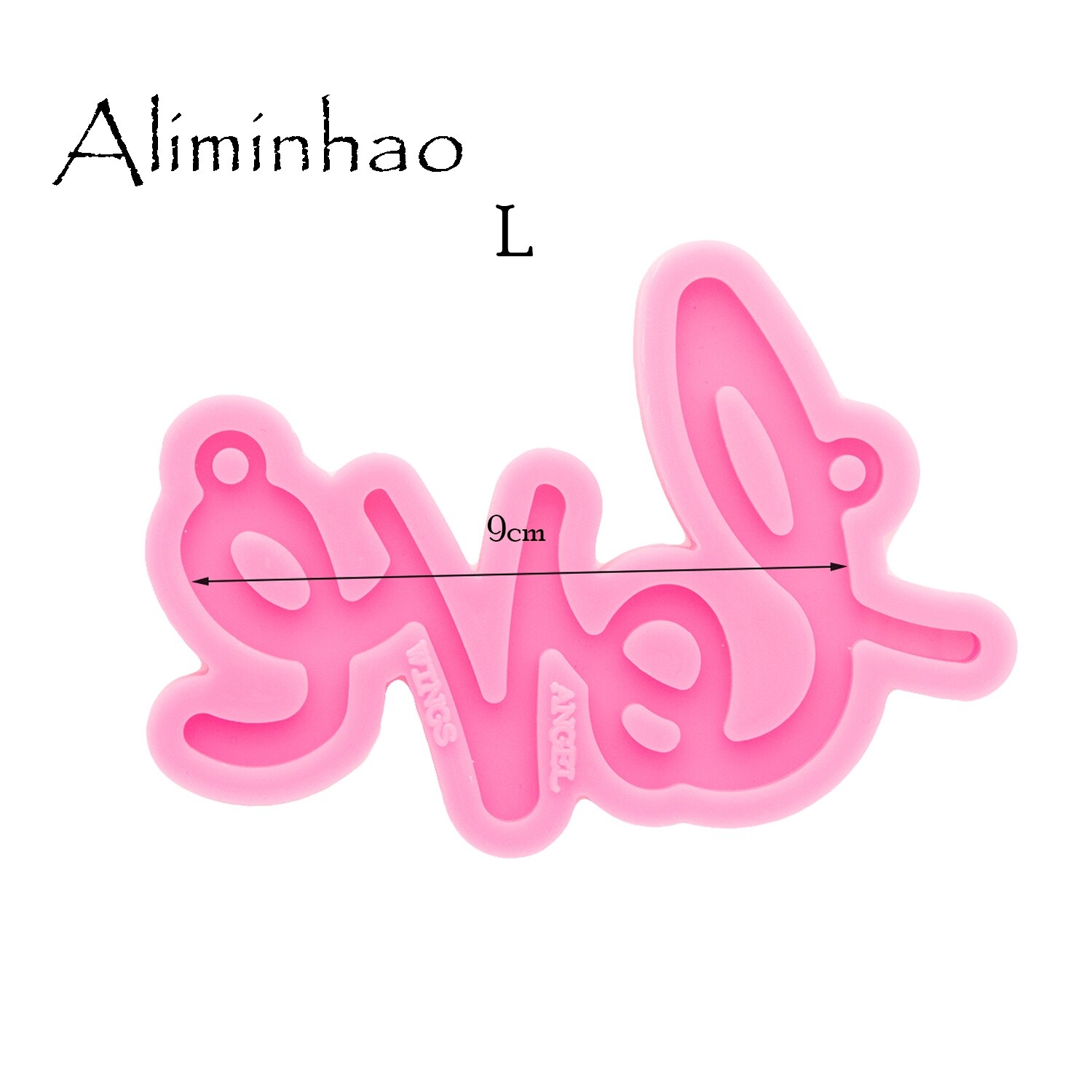 Dy0744 superglanzende s/l liefdesbriefvormmal van hars, siliconen mal voor doe-het-zelf kettingen, sieraden, epoxy knutselmal: Dy0745- l roze