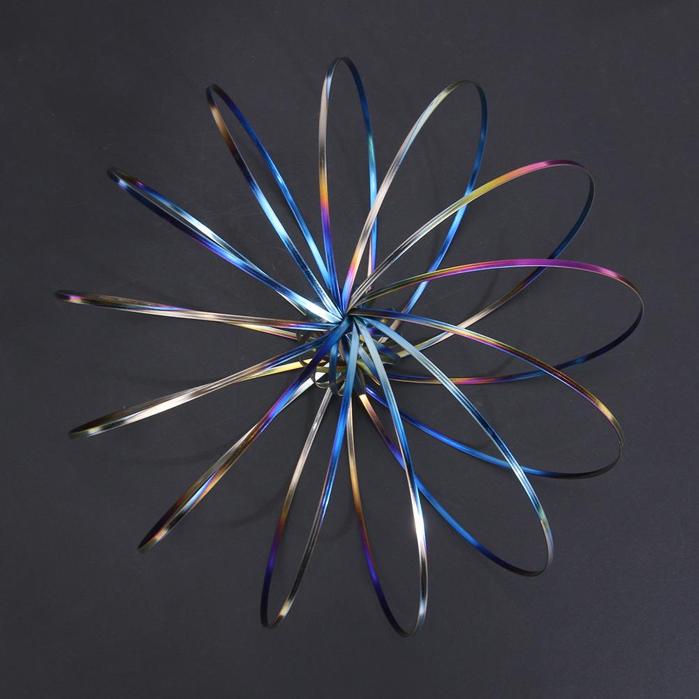 magie Ring Toroflux Torofluxus Flowtoy Erstaunliche Fluss Ringe Kinetische Frühling Spielzeug Edelstahl Fluss Farbe Fidget Spinner Spielzeug