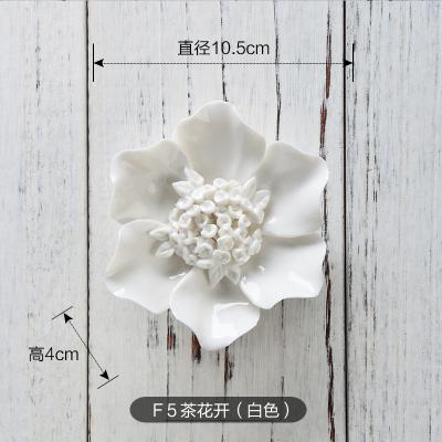Handmade Three Dimensional Ceramic Flower Wall Decoration Plate Garden Home Decoration: 05
