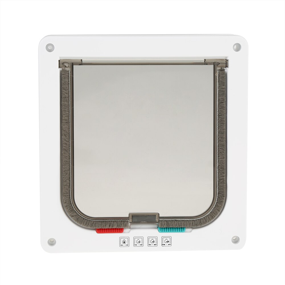 Intelligent Cat Flap Cat Door Lockable Pet Cat Small Dog Flap Door For Pet Care White L Classic