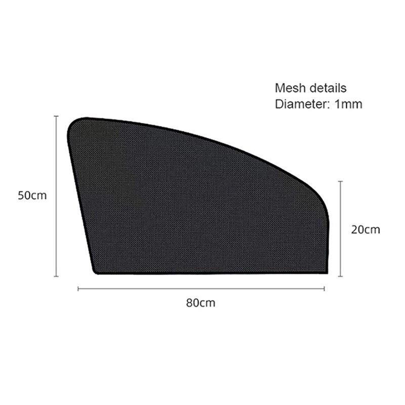 Rideau de Protection solaire magnétique pour voiture, 4 pièces, pare-soleil pour fenêtre latérale, respirant, maille, Protection UV d'été, Film de Protection pour fenêtre: 1pc front window