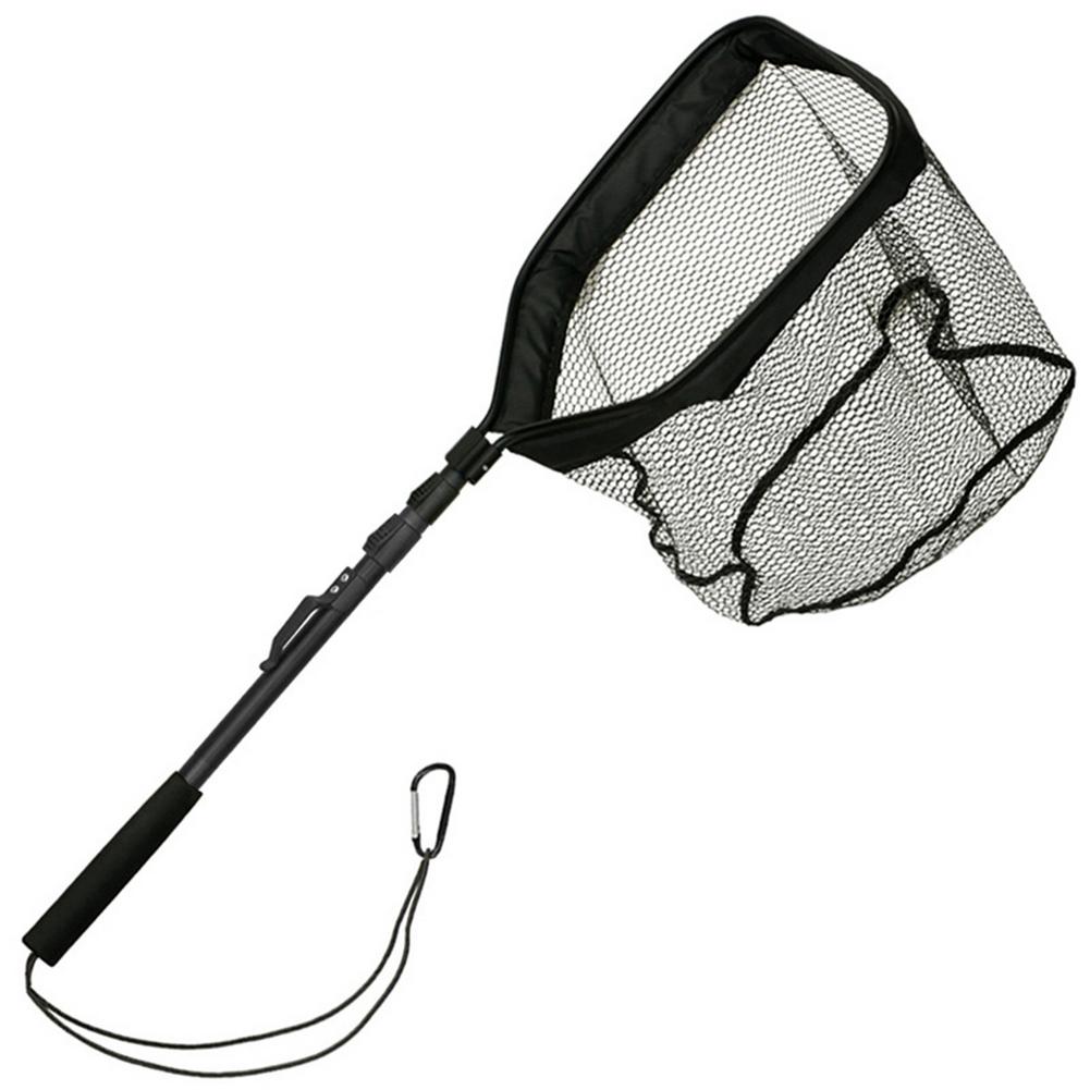 Retractable Fishing Net Telescoping Foldable Landing Net Pole Folding Landing Net Fly Fishing Pole Fishing Net For Trout Kayak