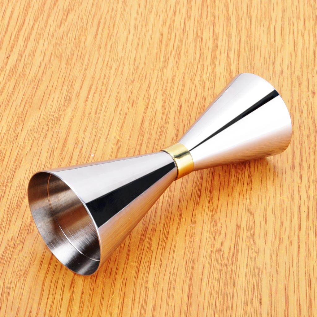 Kitchen Gadgets Bar Tools Stainless Steel Gold plated Cocktail Wine Device Blending Ounce Measuring Cup
