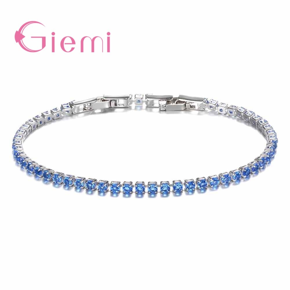 Top Newest Simple Stylish Ladies Women Bracelets 925 Sterling Silver Full Pave Micro CZ Austrian Crystal Bangles: 6