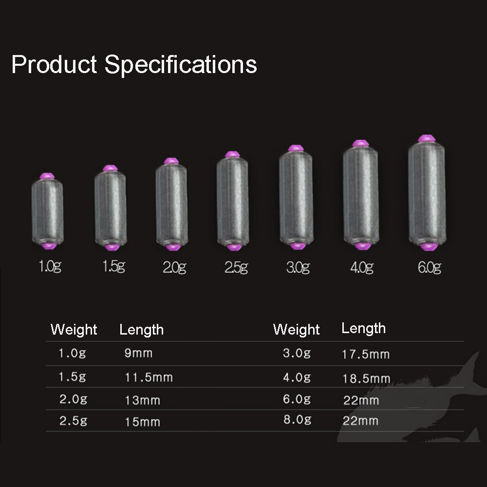 5PCS Black Stainless Steel Weights Lead Sinker Telescopic Fishing Rod Round Shot Hook Connector Split Ocean Fishing Lead Fall