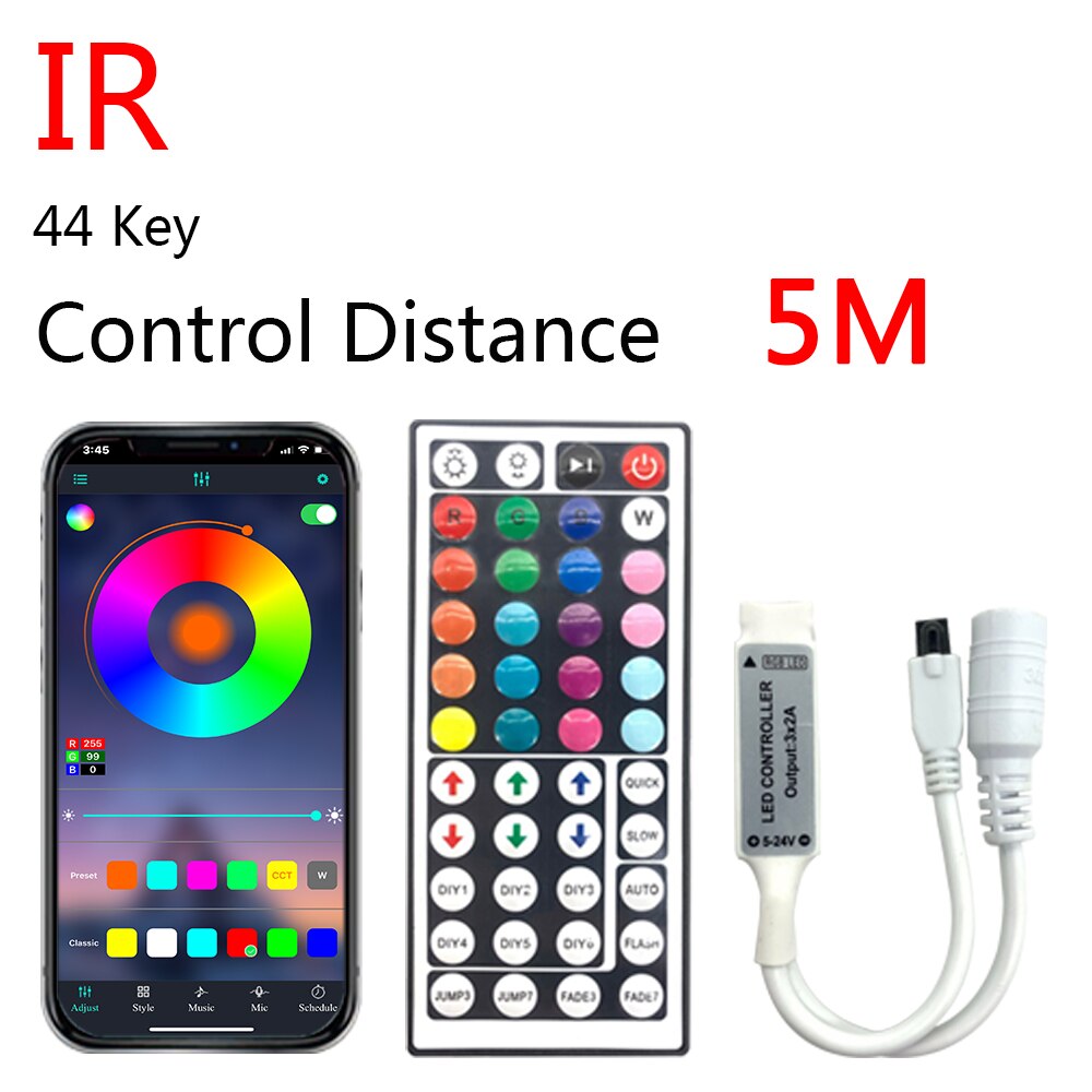Led Rgb Rgbw Controller Dc 12V 24 Key Wifi Bluetooth Afstandsbediening 44 Key Infrarood Controller Voor Smd 2835 5050 rgb Led Strip Verlichting: Infrared