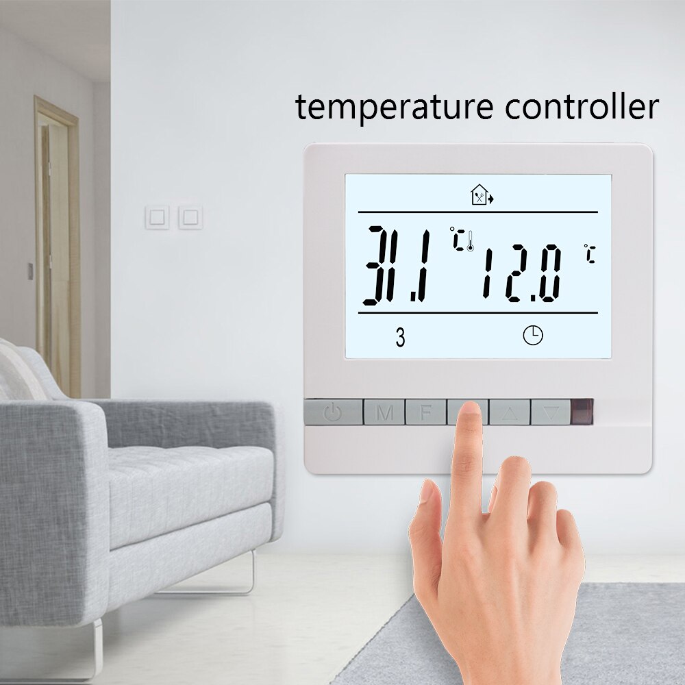 16a gulvvarmetermostat 220v lcd display ugentlig programmerbar temperaturregulator rum med termostatføler