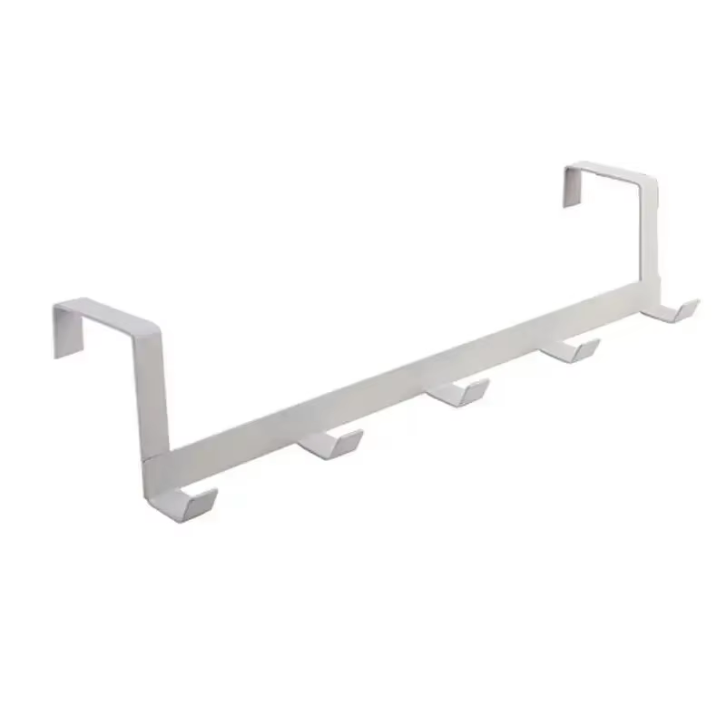 Haken über der Tür, 5-Haken, für Zuhause, Badezimmer, Organizer, Kleidung, Mantel, Hut, Handtuchhalter, Badezimmer, Küchenzubehör: Licht Gelb